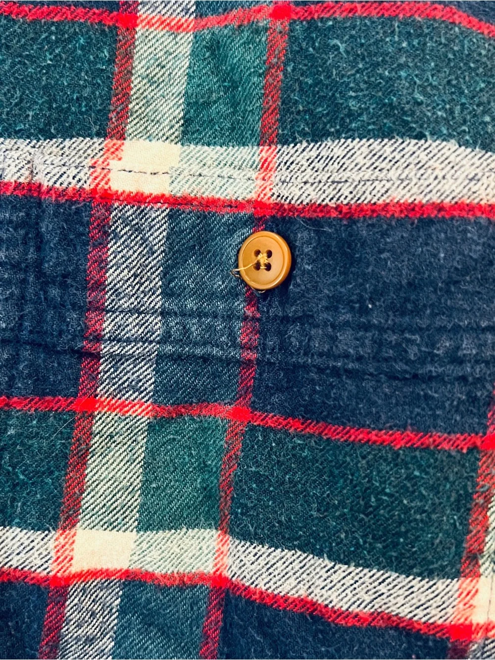 J.Crew Men's Plaid Flannel fall holiday Christmas Long Sleeve Shirt Size Large